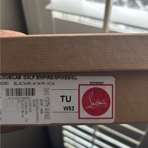 Christian Louboutin Black Calf Empire Spikes